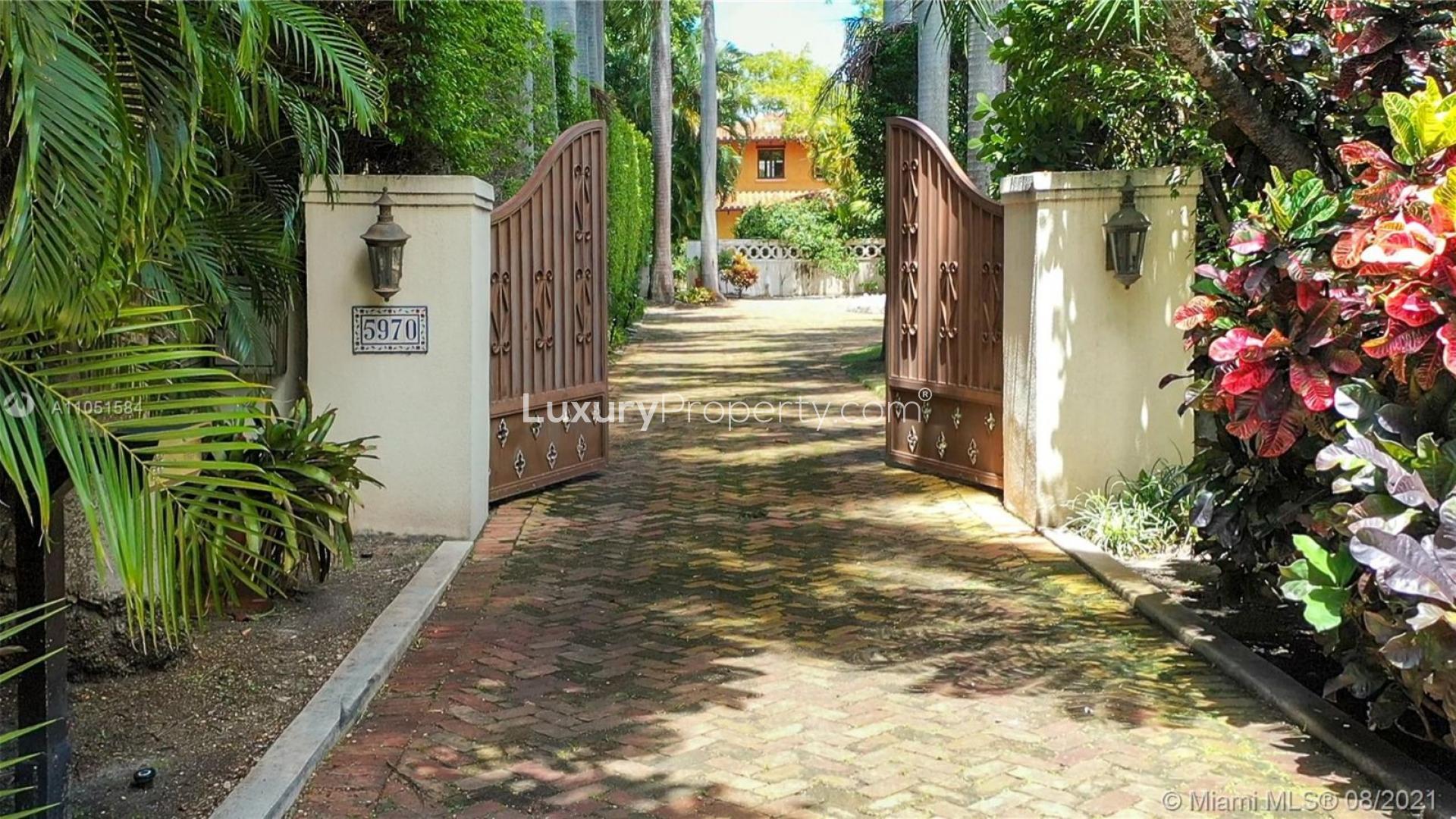 Rustic five-bedroom villa with pool on North Bay Road, Miami Beach, for sale